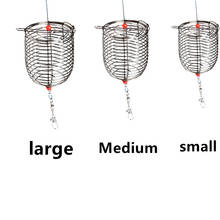 1PCSFishing Accessories Stainless steel metal Bait cage feeder bracket fish bait cage Artificial Feeder Bait cage Fishing tackle 2024 - buy cheap
