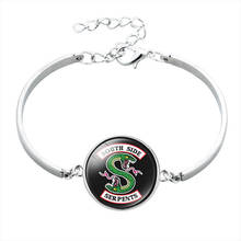 Riverdale Bangle Bracelet Men's Jewelry Riverdale South Side Pattern Glass Cabochon Charm Accessories 2024 - buy cheap