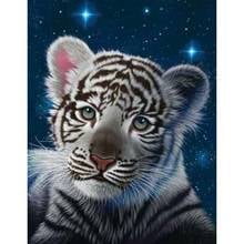 Diy Diamond Painting Tiger Cross Stitch Kits 5D Diamond Embroidery Animal tiger photo custom Full Square Round RhinestoneZP-2095 2024 - buy cheap