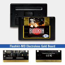 Budokan-Боевые дух-USA метки Flashkit MD никелевое золото схема на основе печатной платы для Sega Genesis Megadrive игровая консоль 2024 - купить недорого