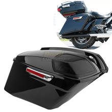 4" Motorcycle Vivid Black CVO Stretched Extended Hard Saddle Bags Saddlebags For Harley Touring Road King Street Glide 1993-2013 2024 - buy cheap