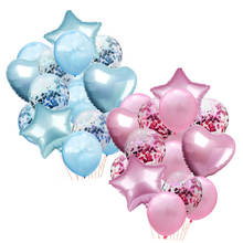 Globos de látex multiconfeti para fiesta de cumpleaños, 14 Uds., globo de helio, decoración del banquete de boda 2024 - compra barato