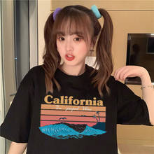 Summer Women Loose tops California surfing T-Shirt Harajuku Female Anime Tshirt Cool Punk Unisex hunter XX T-shirt Streetwear 2024 - buy cheap