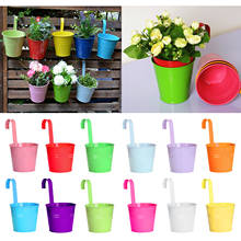 Multicolorido removível pendurado vaso de flores ganchos vasos de parede balde de ferro flor titular jardim varanda fornecimento decoração 2024 - compre barato