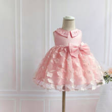 Pink Tulle Baby Girl Dress Appliques Bead Christening Gown for Baptism Newborn 1 st Birthday Princess Infant Wedding Party Dress 2024 - buy cheap