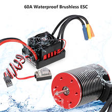 New 3650 3600/4500/5200KV Brushless Motor and Hobbywing WP-10BL60 60A ESC Waterproof Combo for 1/10 RC Car Off-road Racing Car 2024 - buy cheap