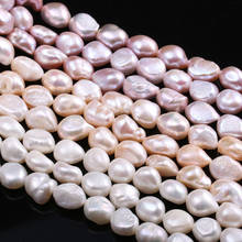 Miçangas de pérola natural, irregular, água doce, cores misturadas, colar, acessórios de pulseira, fazer jóias, tamanho 11-12mm 2024 - compre barato