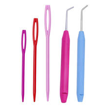 5PCS Knitting Loom Hook Crochet Hook for Knifty Knitter Knitting Loom Hook Tool with Rubber Handle Knitting Tools 2024 - buy cheap