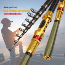 1.8-3.0M ultrashort Carbon Telescopic Fishing Rod Spinning Fish Hand Tackle Sea Carbon Fiber Pole Portable Travel rod carp Rod 2024 - buy cheap