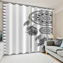 Personalizado dreamcatcher cortinas da janela sala de estar cozinha janela interior alta cortina blackout estilo grosso 2024 - compre barato