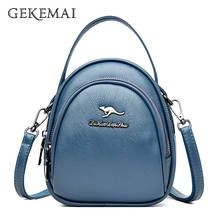 Mini Handbag Three-layer Pocket Shoulder Bag Designer Solid Color High Quality Leather Crossbody Bag for Women Small Travel Bags 2024 - buy cheap