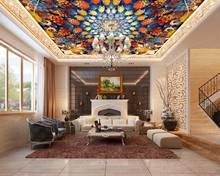 custom ceiling 3d mural wallpaper Colorful rotating pattern for bedroom living room Large 3D ceiling wallpaper 2024 - buy cheap