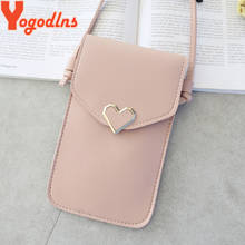 Yogodlns Fashion Transparent Crossbody Bag For Women Heart Touch Screen Shoulder Bag Trendy Lady Handbag Designer Messenger Bag 2024 - buy cheap