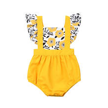 0-24M Newborn Baby Girls Floral Romper Off Shoulder Jumpsuit Outfits Sunsuit Clothes 2024 - buy cheap