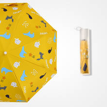 Cute Women Automatic Umbrella Creative Cartoon Girl Automatic Umbrella Rain Men Three-Folding Sunscreen Sunscreen Travel Parasol 2024 - buy cheap