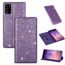 Fundas de cuero PU con purpurina para Samsung Galaxy S20 Ultra Note 20 Plus S10E S7 S6 Edge S8 S9 S10 Plus Note 8 9 10 Plus 2024 - compra barato