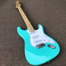 ST Electric Guitar Mahogany Body Maple Neck Maple Fingerboard Light Blue Gloss Finish Can be Customized 2024 - buy cheap