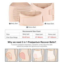 Breathable Elastic Postpartum Recovery for Recovery 3 in 1 - Postnatal Belt Recovery for Belly Slimming Woman Posture Corrector 2024 - buy cheap