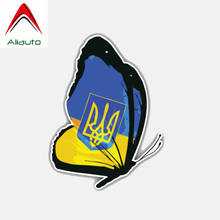 Aliauto Funny Ukraine Butterfly Flag Automobile Motorcycles Accessories Reflective Creative Decal Car Sticker PVC,12cm*8cm 2024 - buy cheap
