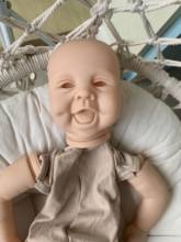 Kits de bebê renascer 22 polegadas realista recém nascido bonito silicone vinil unpainted inacabado peças diy kit boneca em branco 2024 - compre barato
