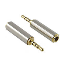 High Quality 1pc Gold 2.5mm To 3.5mm Male To Female Audio Stereo Adapter Plug Converter Headphone Jack 2024 - buy cheap
