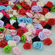 100 Uds mezclar Color Flor de cinta de raso Rosa arte/apliques para boda E40 2024 - compra barato