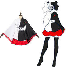 Disfraz de Anime Danganronpa, Monokuma, Kimono, oso blanco y negro, para Halloween y Carnaval 2024 - compra barato