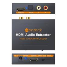 HDMI-compatible con TOSLINK óptico SPDIF HDMI, Extractor de Audio estéreo analógico compatible con RCA L/R, convertidor, divisor de Audio 2024 - compra barato