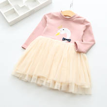 Girls Dress New Long Sleeve Splicing Spring Autumn Baby Girls Dress Cartoon Princess Dresses Kid Clothes For 3-7 Years 2024 - buy cheap