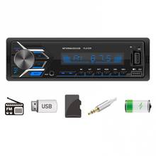 12V Universal 7 Colors Light FM Radio Player Portable Dual Bluetooth Handsfree Stereo USB MP3 Music Player for Car Center 2024 - buy cheap
