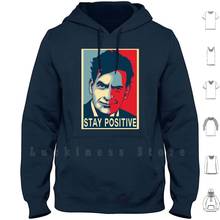 Charlie Sheen Stay Positive Hoodie Long Sleeve Charlie Sheen American Tv Movies Actor Hiv Aids Std Positive 2024 - buy cheap