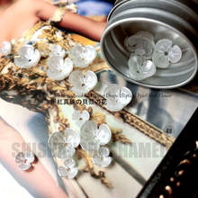 Unhas acessórios da arte-100 pçs 3d encantos do prego jóias concha design de flor decorações para unhas do parafuso prisioneiro adesivos de unhas jóias do prego 2024 - compre barato