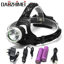 LED headlights Rechargeable Headlight Waterproof 3-Mode headlamp Fishing Light Camping18650 Lamp Torch With USB Cable 2024 - buy cheap