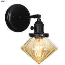IWHD Black Diamond Retro Wall Lights For Home Switch Bedroom Bathroom Mirror Stair Light Glass Vintage Wall Lamp Sconce LED 2024 - buy cheap