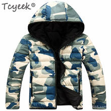 Tcyeek-Chaqueta de camuflaje para Hombre, abrigo grueso y cálido de algodón, ropa de calle informal, Top LW1231, invierno, 2020 2024 - compra barato