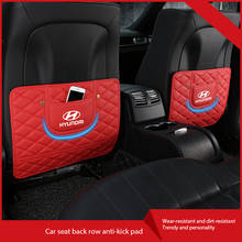 Assento de carro volta protetor capa anti-kick almofada anti-sujo esteira com saco de armazenamento para hyundai i30 tucson solaris ix35 sonata encino 2024 - compre barato