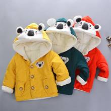 Kids coat Baby Boys Girls Winter Warm Long Sleeve Cartoon koala Jacket Children Cotton-padded Clothes For Children's Outerwear 2024 - buy cheap