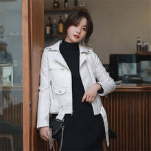 New Women Leather Coat Spring Autumn Long Sleeve With Belt Female Faux Leather Jacket Punk Ladies Casual Biker Moto Outerwear 2024 - buy cheap