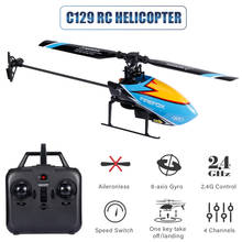 Helicóptero de Control remoto C129 para niños y adultos, Mini Dron de Control remoto con giroscopio de 6 ejes, 4 canales 2024 - compra barato