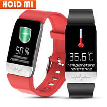 T1-relógio inteligente, medidor de temperatura corporal, 5 em 1, frequência cardíaca, pulseira inteligente, rastreador fitness 2024 - compre barato