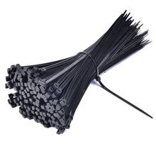 Self-Locking Plastic Nylon Wire Cable Zip Ties 100pcs Black Cable Ties Fasten Loop Cable Various specifications 2024 - buy cheap