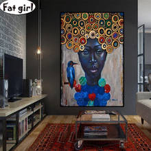 Abstract African Woman Portrait Diy 5 D Diamond Painting Full Square Round Drill Embroidery Cross Stitch Mosaic Wallpaper Gift 2024 - buy cheap