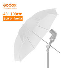 Godox-difusor de paraguas para estudio fotográfico, 43 ", 108cm, blanco translúcido, suave 2024 - compra barato