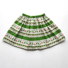 Зеленая Милая юбка на новый год, Рождество, весна-осень, детская юбка для девочек, хлопковые юбки для девочек, модная детская одежда принцессы, детская одежда 2024 - купить недорого
