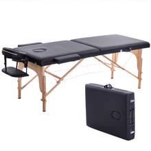 Folding Beauty Bed 180cm length 60cm width Professional Portable Spa Massage Tables Foldable with Bag Salon Furniture Wooden 2024 - buy cheap