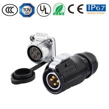 IP67 Waterproof Connector Wiring Cable male Plug  Female Socket M20 4 Pin led Lamp/Solar Energy/Electronic Equipment Connector 2024 - buy cheap