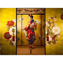 Quadrado completo broca redonda pintura diamante 5d ponto cruz decoração de casa diamante bordado mulher japonesa arte da parede mosaico 2024 - compre barato