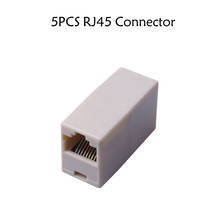 Универсальный разъем RJ45 Cat5 8P8C, 5 шт./лот, соединитель для расширения, широкополосный, Ethernet, сеть LAN, удлинитель кабеля 2024 - купить недорого