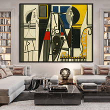 Picasso's Painter and Model Oil Paintings Print Canvas Pictures Abstract Wall Art Posters and Prints Replica of Classic Artwork 2024 - buy cheap