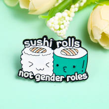 Cartoon Enamel Pin Creative Alloy Poached Egg Cute Noodle Sushi Roll Brooch Bag Decoration Badge 2024 - buy cheap